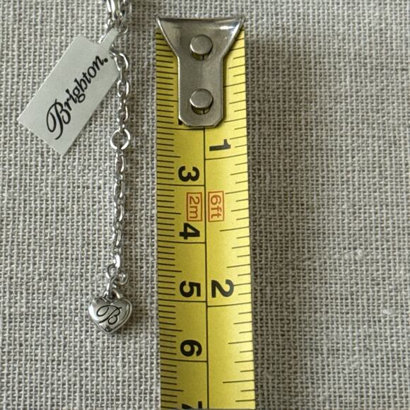 BRIGHTON Halo ODYSSEY WORLD NECKLACE & POUCH Map Earth Silver Blue Water NWT - Picture 10 of 11